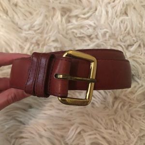 Vintage Cognac Brown Leather Belt
